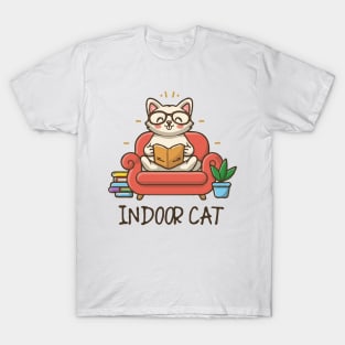 Indoor Cat, Funny Cats. T-Shirt